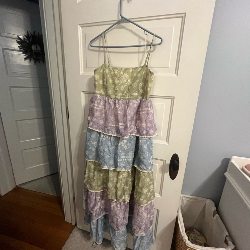 English Factory Multicolor Tiered Dress